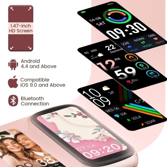Fitness Tracker- Smart Watches for Women Men with 24/7 Heart Rate Monitor O2.Fi